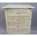 Carved Painted Cream Chest of Drawers