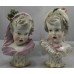 Pair 19th c. Continental Porcelain Busts