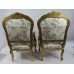 Pair of Carved Giltwood Louis XV Style Upholstered Armchairs