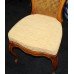 Pair of Bergere Carved Wood Chairs With Upholstered Seats