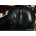 Pair of Top Quality Black Leather Swivel Armchairs