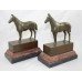 Pair of Bronze & Marble Horse Bookends