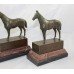 Pair of Bronze & Marble Horse Bookends