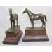 Pair of Bronze & Marble Horse Bookends