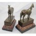 Pair of Bronze & Marble Horse Bookends