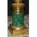 Pair of 19th c. French Ormolu, Bronze & Malachite Candelabras