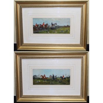 Pair of Late Victorian Sporting Hunt Paintings