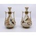 Pair of Late Victorian Gilded Blush Two Handled Vases 1021