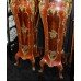 Pair of Louis XV Style Marble Topped Ormolu Mounted Inlaid Pedestals