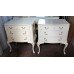 Pair of Louis XV Style Olympus Painted Cream Chest of Drawers