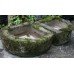 Pair of Early Antique Stone Corner Troughs