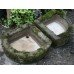 Pair of Early Antique Stone Corner Troughs