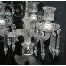 Pair of Crystal Baccarat Style Dolphin Lustre Candelabras