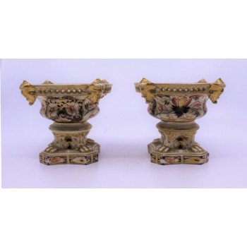 Pair of Regency Royal Crown Derby Pot Pourris