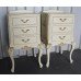 Pair of French Style Olympus Painted Cream Bedside Chest of Drawers