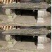 Pair of Reconstituted Stone Weathered Garden Benches