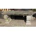 Pair of Reconstituted Stone Weathered Garden Benches