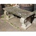 Pair of Reconstituted Stone Weathered Garden Benches