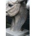 Pair of Painted Composite Stone Horse Bust Sculptures Gateposts