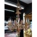 Italian Carved Wood Gilt 8 Arm Chandelier Light