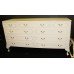 Louis XV Style Olympus Painted Cream Long 9 Drawer Chest of Drawers