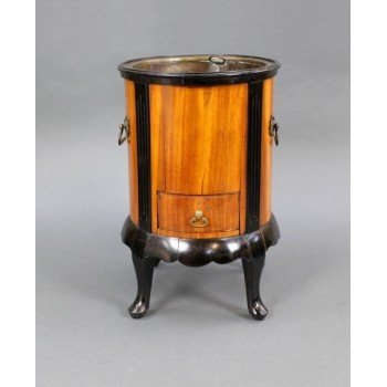 Regency Satinwood & Ebony Footed Wine Cooler