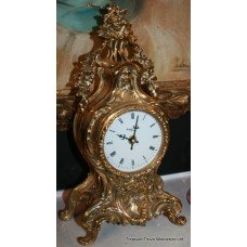 Rococo Style Robert Grant Brass Mantle Clock