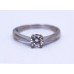 Round Brilliant Cut 0.53 Carat Diamond White Gold Ring