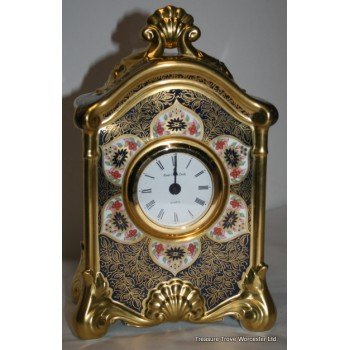 Royal Crown Derby Old Imari Solid Gold 260th Anniversary Clock