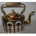 Royal Crown Derby Old Imari Solid Gold Band Kettle Teapot