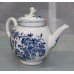 Royal Worcester Dr Wall First Period Blue & White Fence Pattern Teapot