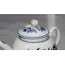 Royal Worcester Dr Wall First Period Blue & White Fence Pattern Teapot