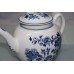 Royal Worcester Dr Wall First Period Blue & White Fence Pattern Teapot