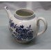 Royal Worcester Dr Wall First Period Blue & White Fence Pattern Teapot