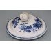 Royal Worcester Dr Wall First Period Blue & White Fence Pattern Teapot