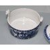 Royal Worcester Dr Wall First Period Blue & White Fence Pattern Butter Tub & Cover