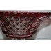 Ruby Cut Glass Overlay Crystal Comport