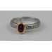 Ruby Yellow Gold Surround Diamond 18ct White Gold Ring