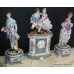 Russian Gardner (Verbilki) Porcelain Garniture Clock Set