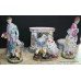 Russian Gardner (Verbilki) Porcelain Garniture Clock Set