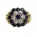 Sapphire & Diamond 18ct Cluster Ring