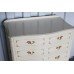 Serpentine Fronted Marie Antoinette Style Painted Cream Chest of Drawers