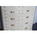 Serpentine Fronted Marie Antoinette Style Painted Cream Chest of Drawers