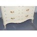 Serpentine Fronted Marie Antoinette Style Painted Cream Chest of Drawers