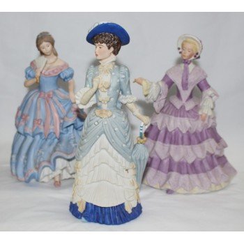 Set of 3 Bisque Wedgwood Limited Edition Spink Figurines