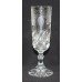 Set of 6 English Cut Glass Grapevine Champagne Flutes