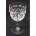 Set of 6 English Small Cut Glass Wine Glasses c.1950