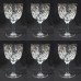 Set of 6 English Small Cut Glass Wine Glasses c.1950