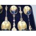 Cased Set of Six Silver Gilt Apostle Serving Spoons 1895