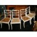 Set of 5 Painted Cream French Cane Chairs